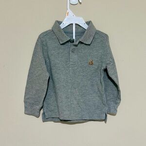 Gap Gray Long-Sleeve Polo, 18-24M